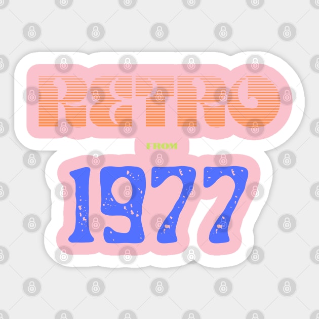 Retro Birthyear gift 1977 Sticker by FNRY